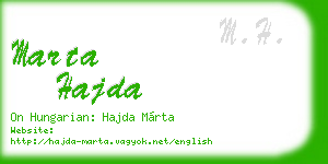 marta hajda business card
